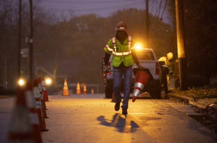 Rainy Work Site