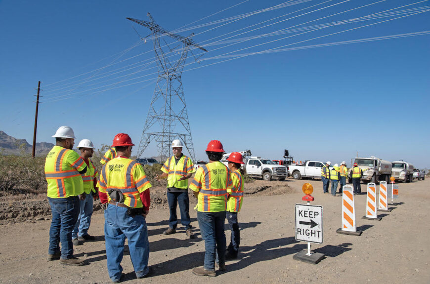 Utility work on site