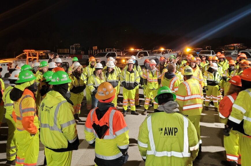 Austin Texas Marathon AWP Safety Set-Up Crew